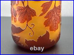 Romanian Cameo Glass Vase Signed Petrache, 9