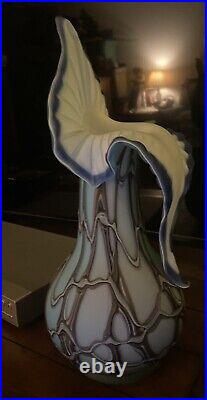 Russian Artist E Zareh Signed Art Glass 17 Large Sculptural Vase Vessel