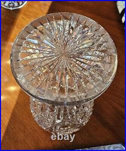 SIGNED Large RARE Hawkes Lorraine Pattern ABP Cut Glass Vase Corseted Tulip Form
