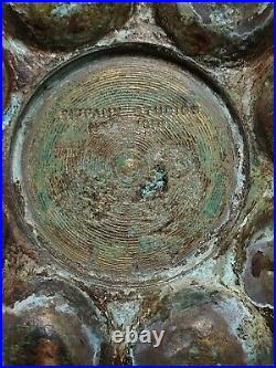 SIGNED Tiffany Co 11 Favrile LCT Stick Vase with Bronze Base