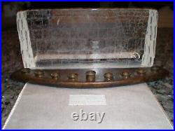 STEUBEN GLASS Large Menorah Wailing Wall Signed VF Condition