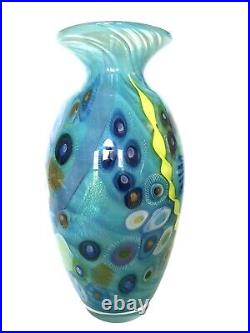 Seascape Small Classic Vase Approx. 10 Undersea Inspired Signed Scotty Garrelts