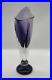 Signed-Abstract-Hand-Blown-Art-Glass-Vase-Mottled-Textured-Purple-and-Clear-01-ayex