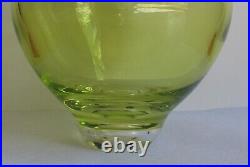 Signed Buxton & Kevin Kutch Pear Green Large King Tut Glass Vase 9x9