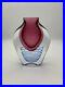 Signed-De-Majo-Sculpted-Murano-Glass-Vase-Italy-1985-01-una