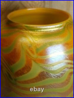 Signed Durand Coil Vase Shape 1722 8 Excellent Condition