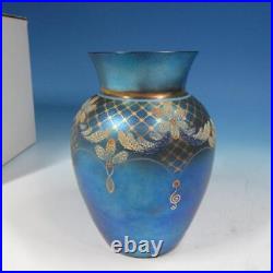 Signed Fenton Art Glass Favrene Art Nouveau Vase 6¼ inches LE 770/850