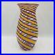 Signed-Fritz-Lauenstein-2012-Art-Glass-Vase-Spiral-Orange-Blue-purple-Pink-10-01-zpi