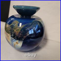 Signed Joan Reep Signed Art Glass Vase 5