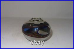 Signed Kurt Wallstab Art Glass Vase in an Abstract Design dated 1986 and #030586