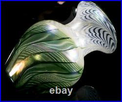 Signed Lundberg Studios Art Glass Vase Excellent