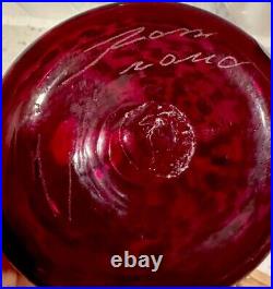 Signed Murano Art Glass Frateli Toso Colorful Millefiori Vase Gorgeous Rare 8.5