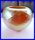 Signed-S-Lundberg-Art-Glass-Gold-Diamond-Optic-Indian-Basket-Vase-Apr-2000-01-hqir
