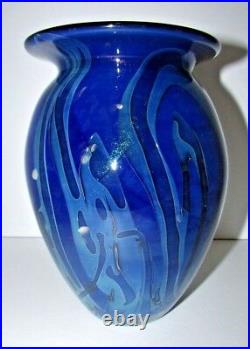 Signed Studio Art Glass Dichroic Vase #235