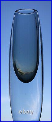 Signed Stylish GUNNAR NYLUND ORREFORS / STRÖMBERGSHYTTAN Vase Glass 1950's, H10
