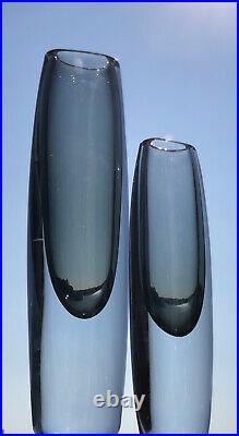 Signed Stylish GUNNAR NYLUND ORREFORS / STRÖMBERGSHYTTAN Vase Glass 1950's, H10