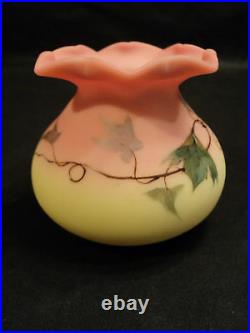 Signed WEBB BURMESE Miniature Enamel Decorated Vase