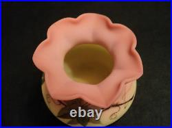 Signed WEBB BURMESE Miniature Enamel Decorated Vase
