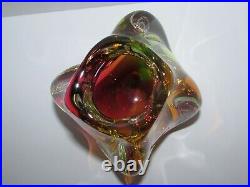 Signed and Labeled Paul Harrie Art Glass Vase 1053