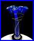 Spencer-Signed-Art-Glass-Iridescent-Webbed-Cobalt-9-7-8-Ruffled-Vase-1997-01-xfg