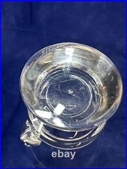 Steuben Art Glass Crystal Vase Lloyd Atkins Cobra Signed Very Good