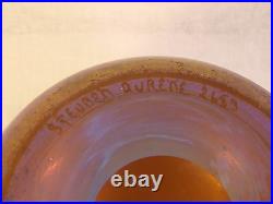 Steuben Aurene Multi Gold Art Glass Vase 2683 Signed 8 1/2 Iridescent Large