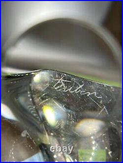 Steuben SIGNED Art Glass Crystal Handkerchief Ruffled Vase 5 1/2 H x 7 1/8 W