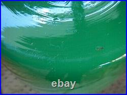 Steuben green jade optic swirl vase 11 tall