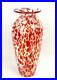 Studio-Art-Glass-Artist-Signed-Red-And-Orange-Spotted-Clear-12-1-8-Vase-1993-01-jqx