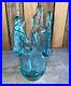 Stunning-Vtg-Fire-Light-Vase-in-Light-Turquoise-Large-11-Signed-Withbrochure-01-laur