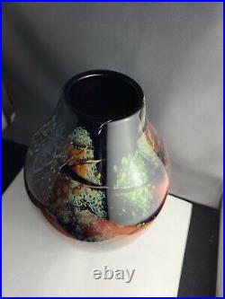 Suzanne Kindland Hand Blown Glass Vase Signed