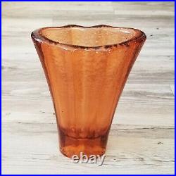 TRULY BRAND NEW & SIGNED Copper Aurora Vase Fire and Light Glass