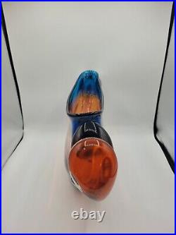 Taylor Backes Studio Large Glass Vase Signed Dexter 092813B