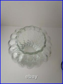 Tiffany & Co Swirl and Ribbed 10.5 Heavy Crystal Vase