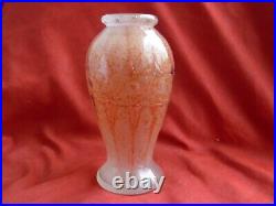 VERLYS, ANTIQUE FRENCH GLASS VASE, SIGNED, 1930s YEARS