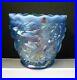 VERY-RARE-VINTAGE-Blue-Fenton-Art-Glass-Carnival-Mermaid-Planter-Vase-Signed-01-zv