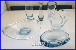 VINTAGE 50s 60s HOLMEGAARD DANISH MODERN GLASS COLLECTION PER LUTKEN eames era