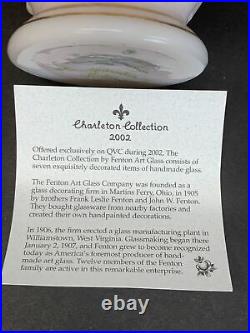 VTG Fenton Art Glass QVC Charleton Collection Melon Vase Signed Bill & Frank