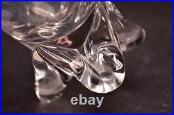 VTG Steuben Crystal Art Glass Scrolls Footed Vase MID CENTURY MCM 8.5 Tall