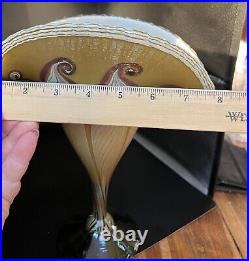 Vandermark Pulled Feather Glass Vase Fan Shape Doug Merritt Stephen Smarr signed
