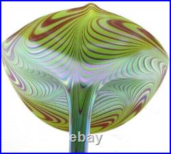 Vintage 1979 Orient & Flume Art Glass Vase Signed Jack in the Pulpit Vase 13.3
