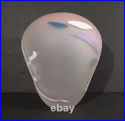 Vintage 1980s Post Modern Art Glass Vase Margaret Mohr Signed 9 Tall