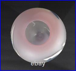 Vintage 1980s Post Modern Art Glass Vase Margaret Mohr Signed 9 Tall