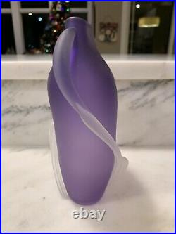 Vintage 9 Thomas Buechner III Vitrix Hot Glass Studios Vase Signed 1985