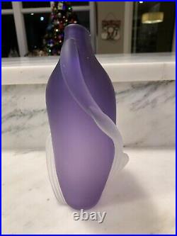 Vintage 9 Thomas Buechner III Vitrix Hot Glass Studios Vase Signed 1985