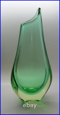 Vintage Czech Acid Signed Zelezny Brod Miloslav Klinger Sommerso Art Glass Vase