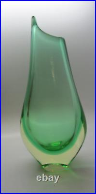Vintage Czech Acid Signed Zelezny Brod Miloslav Klinger Sommerso Art Glass Vase