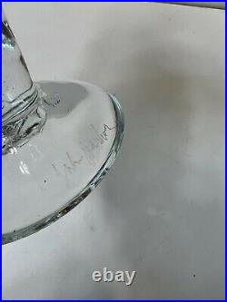 Vintage John Barber Handblown Iridescent Art Glass Vase, Signed, 11 1/4 Tall