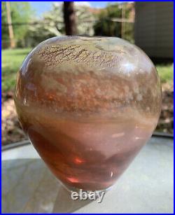 Vintage Jon Kuhn Art Glass Paperweight / Vase Signed
