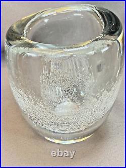Vintage Kaj Franck Design IIttala Hand Blown Glass Vase Signed K. Franck Iittala